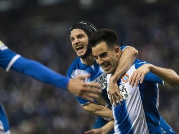 Jurado celebra un gol ante Las Palmas