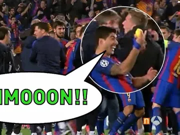 Un limón, el amuleto de la remontada de Luis Suárez Un limón, el amuleto de la remontada de Luis Suárez