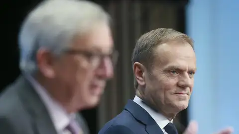 Juncker y Tusk en rueda de prensa Juncker y Tusk
