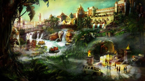 Boceto del nuevo parque de atracciones de Paramount