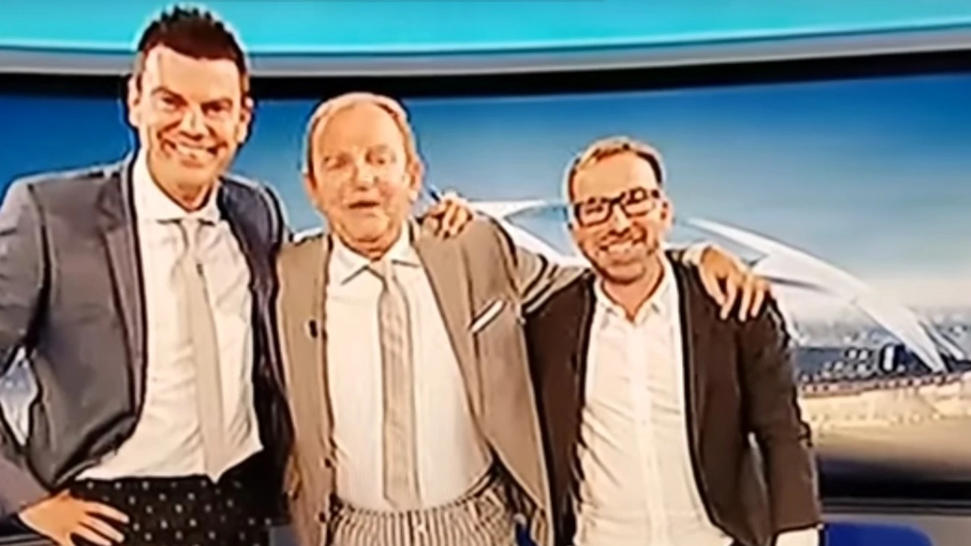 Los tres presentadores posan en calzoncillos tras la remontada del Barça Los tres presentadores posan en calzoncillos tras la remontada del Barça