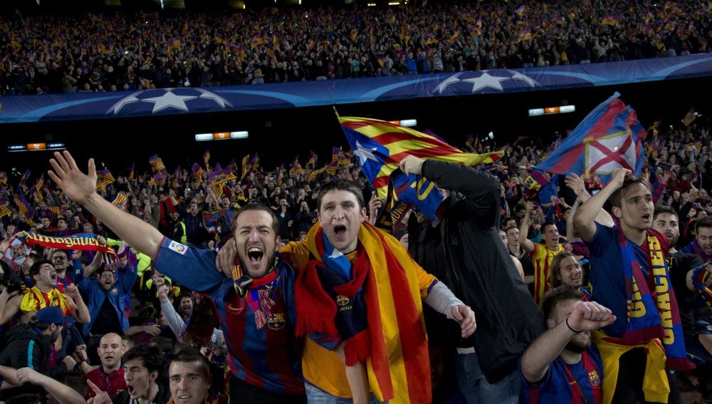 Así celebró el Camp Nou la remontada ante el PSG