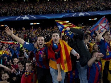 Así celebró el Camp Nou la remontada ante el PSG