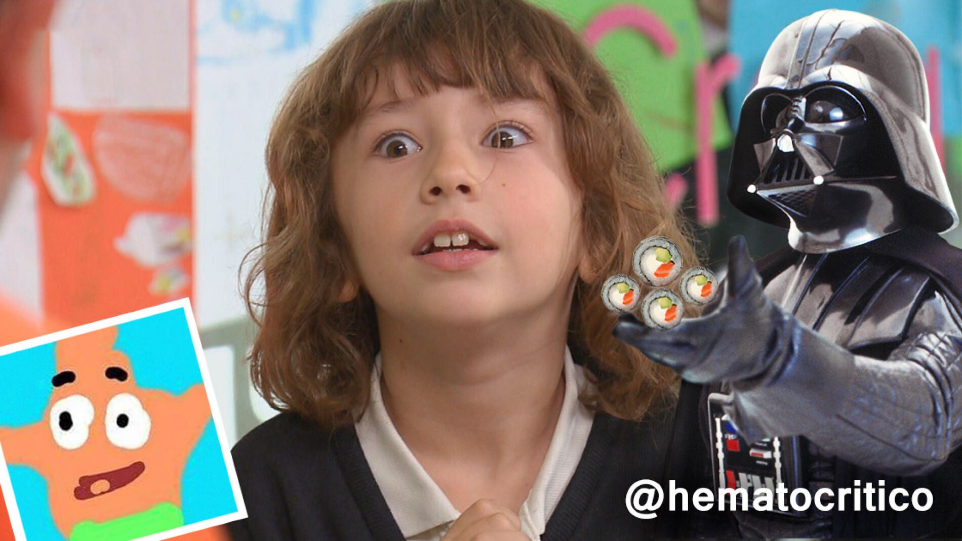 "Ni&ntilde;os con morro fino y aficcionados al sushi Darth Vader" por @hematocritico