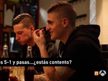 Verratti, en una pizzería en París