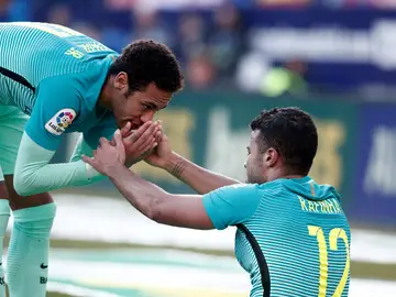 Neymar, con Rafinha Neymar, con Rafinha