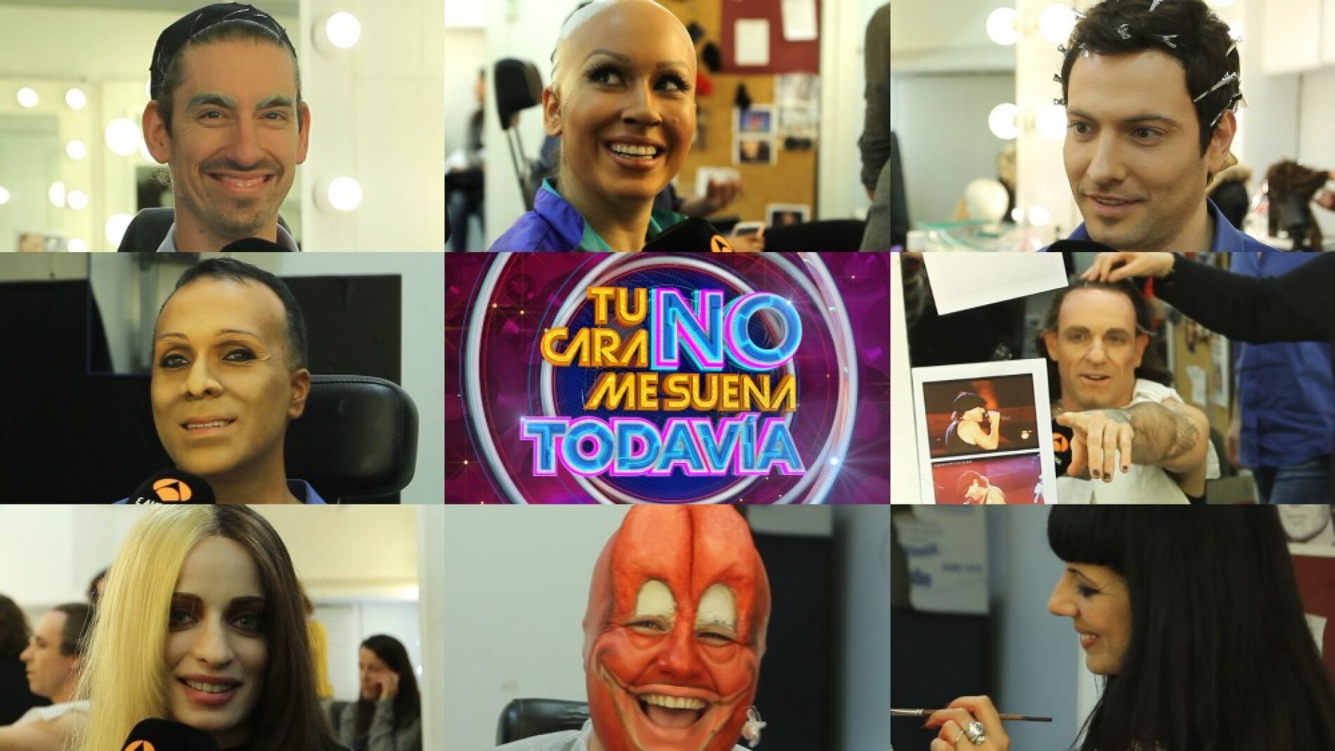 La reacci&oacute;n de los concursantes durante el proceso de caracterizaci&oacute;n en la primera gala de 'Tu cara no me suena todav&iacute;a'