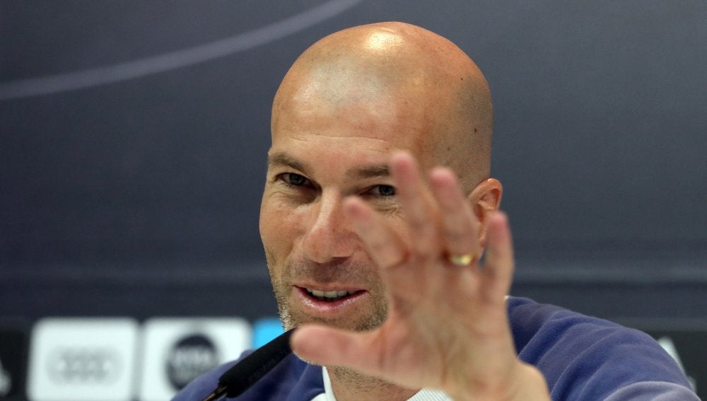 Zinedine Zidane, durante la rueda de prensa