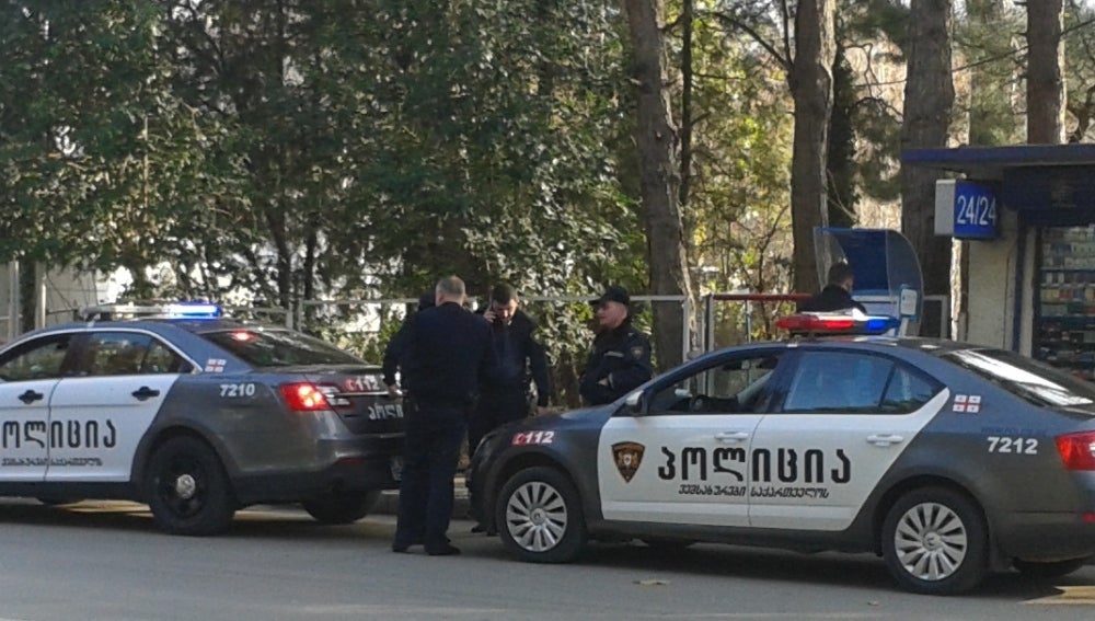 Imagen de archivo de dos coches de la policía en Georgia