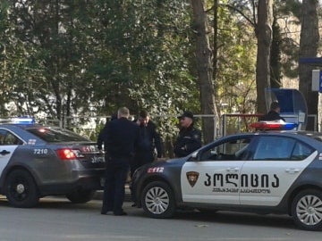 Imagen de archivo de dos coches de la policía en Georgia