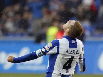 Bergantiños celebra un gol Bergantiños celebra un gol