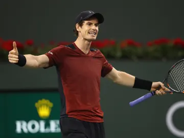 Andy Murray gesticula durante su partido en Indian Wells Andy Murray gesticula durante su partido en Indian Wells