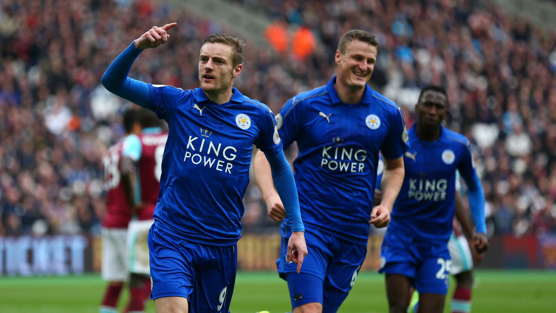 Vardy celebrando un gol