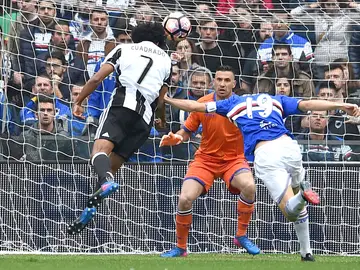 Cuadrado anota el 0-1 ante la Sampdoria Cuadrado anota el 0-1 ante la Sampdoria