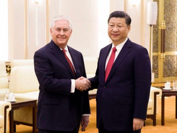 Rex Tillerson y Xi Jinping