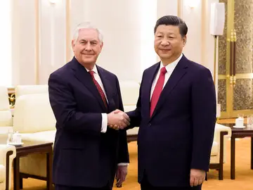 Rex Tillerson y Xi Jinping Rex Tillerson y Xi Jinping