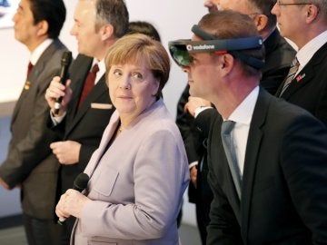 La canciller alemana, Angela Merkel, en un acto