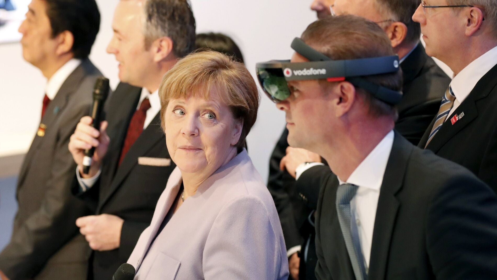 La canciller alemana, Angela Merkel, en un acto