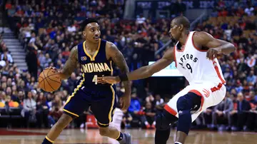 Ibaka, en acción ante Indiana Ibaka, en acción ante Indiana