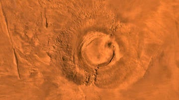 El volcán Arsua Mons de Marte