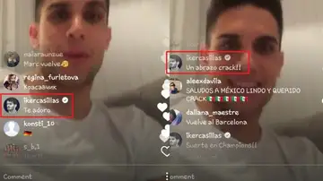 Marc Bartra en su directo de Instagram Marc Bartra en su directo de Instagram