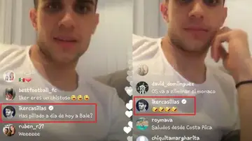 Marc Bartra en su directo de Instagram Marc Bartra en su directo de Instagram