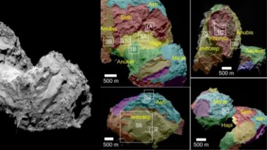 La misión Rosetta permite describir cómo cambia la superficie de un cometa a su paso alrededor del Sol