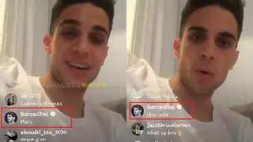 Marc Bartra en su directo de Instagram Marc Bartra en su directo de Instagram
