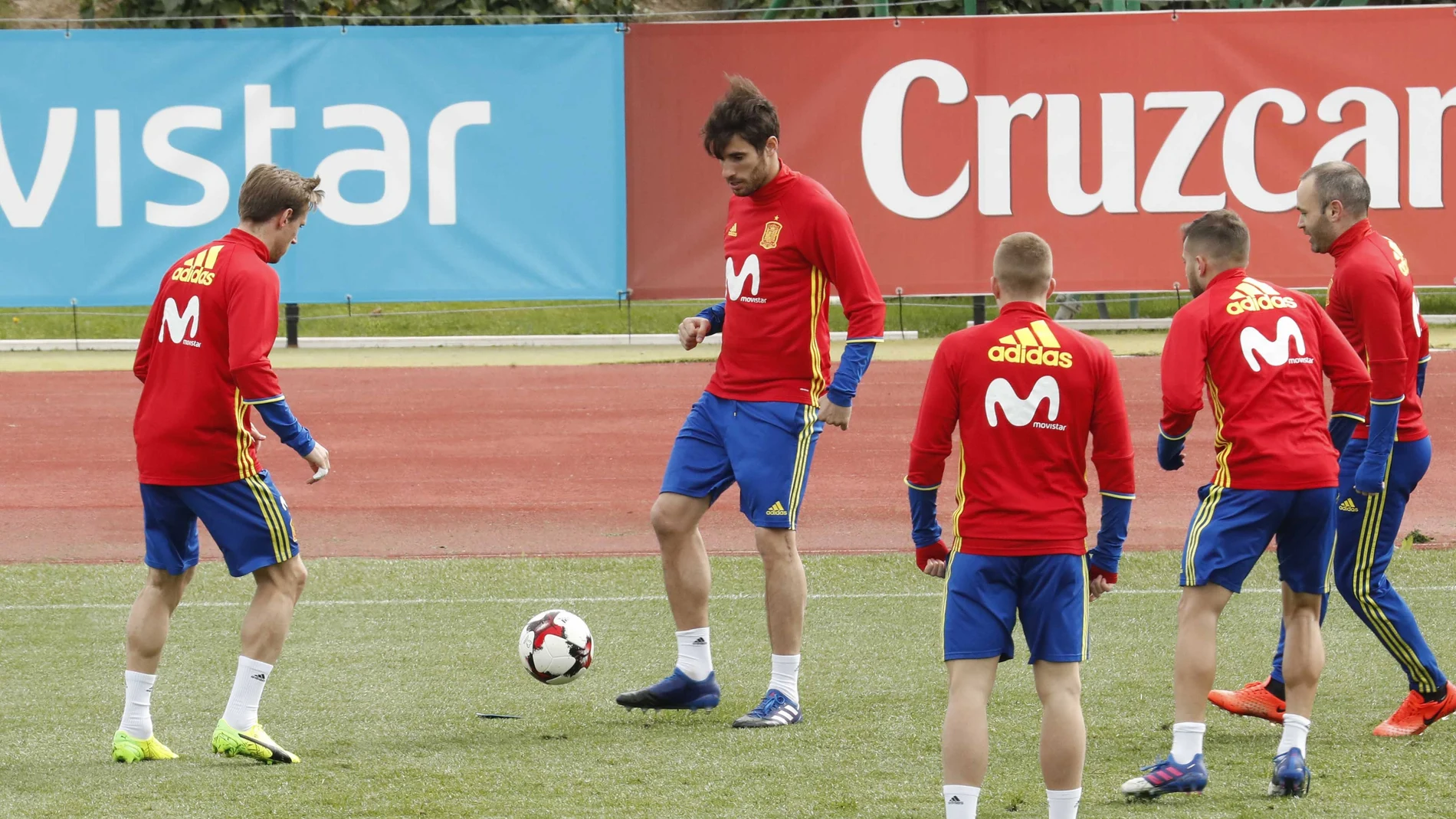 Javi Martínez, durante un entrenamiento con la Selección Javi Martínez, durante un entrenamiento con la Selección