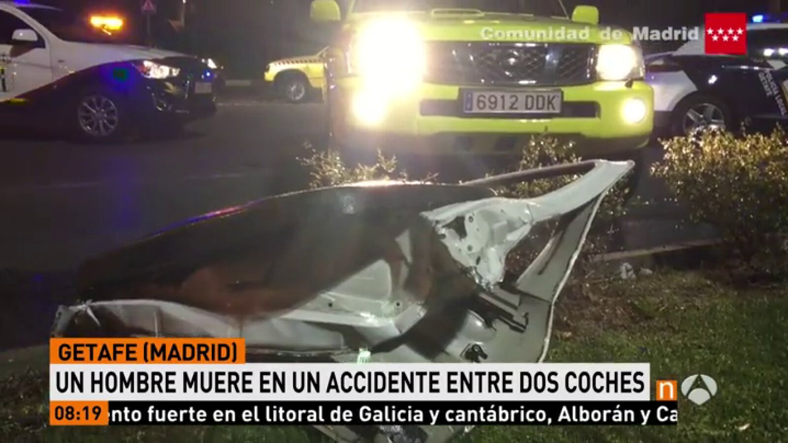 Muere un hombre al chocar su taxi con otro vehículo en el sur de Getafe