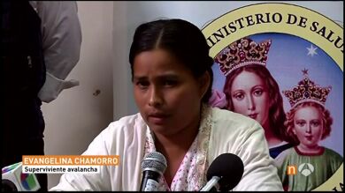 La mujer que se salvó en Perú después de estar atrapada en medio del lodo: 