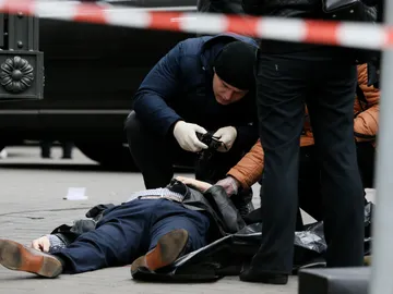 El cuerpo de Denis Voronenkov El cuerpo de Denis Voronenkov