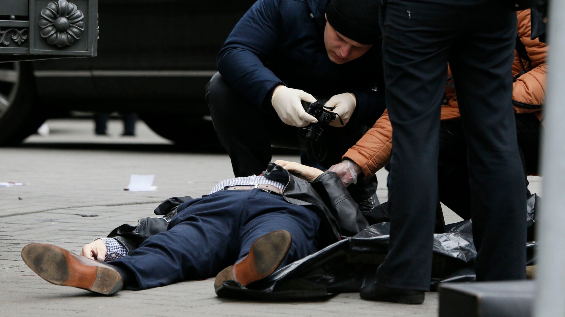 El cuerpo de Denis Voronenkov