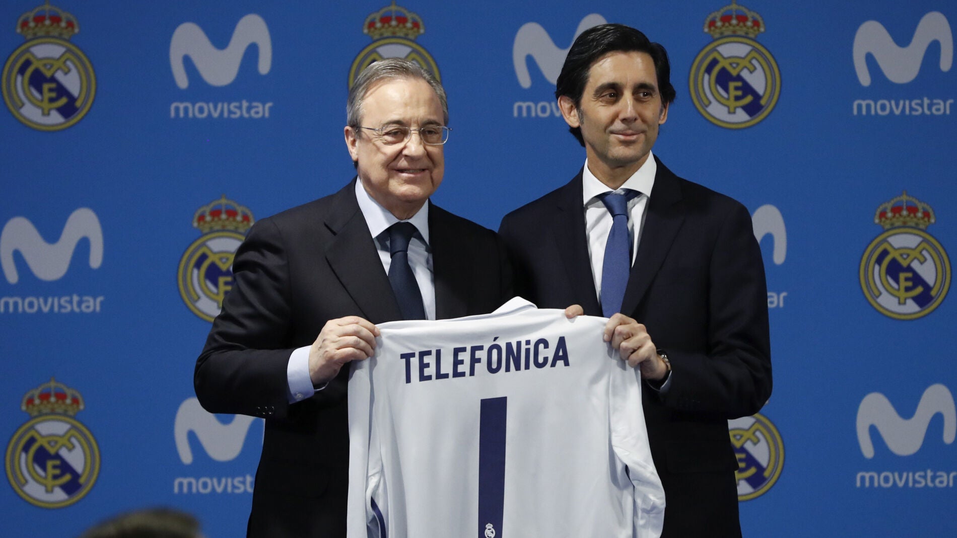 Florentino P&eacute;rez con el m&aacute;ximo mandatario de Telef&oacute;nica