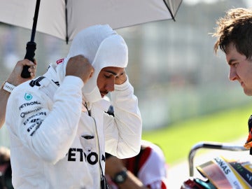 Lewis Hamilton, en Albert Park