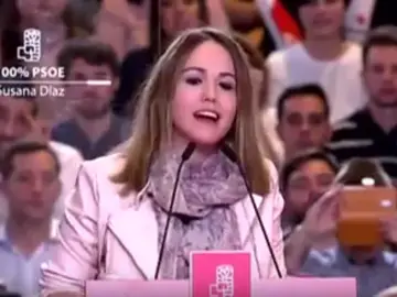 Estela Goikoetxea, la socialista que fue telonera de Susana Díaz durante su anuncio de presentación a las primarias Estela Goikoetxea, la socialista que fue telonera de Susana Díaz durante su anuncio de presentación a las primarias