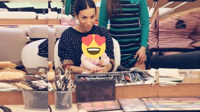 Los Gómez reciben el nuevo bebé de Manolita en el rodaje de 'Amar es para siempre'