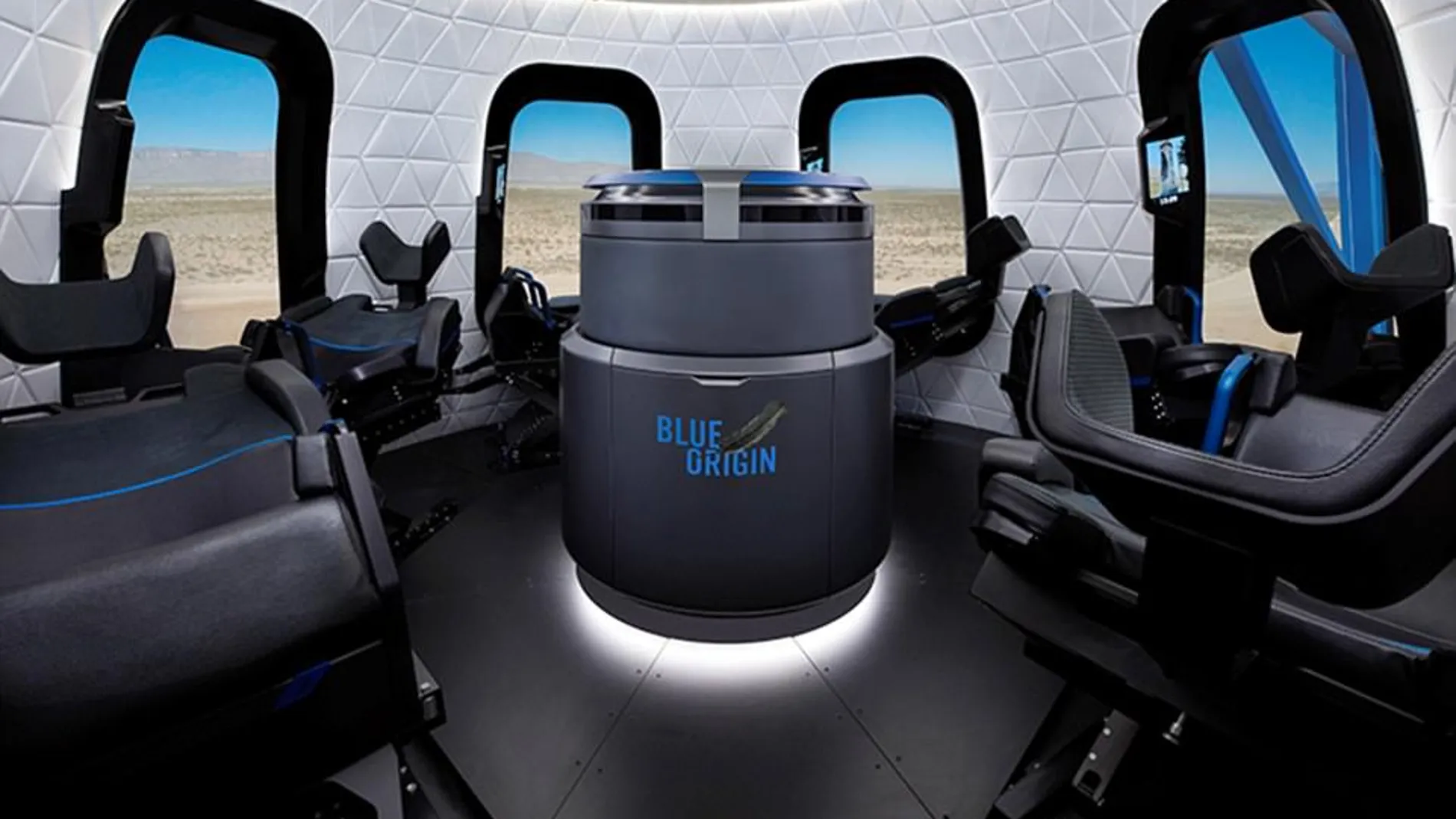 Así sería el interior de la cápsula de Blue Origin Así sería el interior de la cápsula de Blue Origin