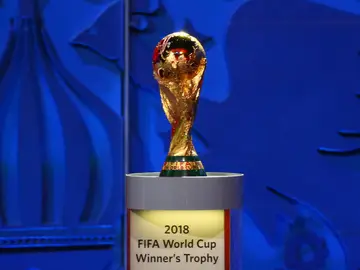 El trofeo del Mundial de fútbol El trofeo del Mundial de fútbol