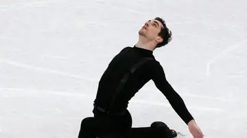 Javier Fernández, durante su programa corto en el Mundial de Helsinki Javier Fernández, durante su programa corto en el Mundial de Helsinki