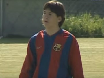 Leo Messi, con 15 años en el Barcelona Leo Messi, con 15 años en el Barcelona