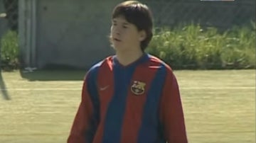 Leo Messi, con 15 años en el Barcelona