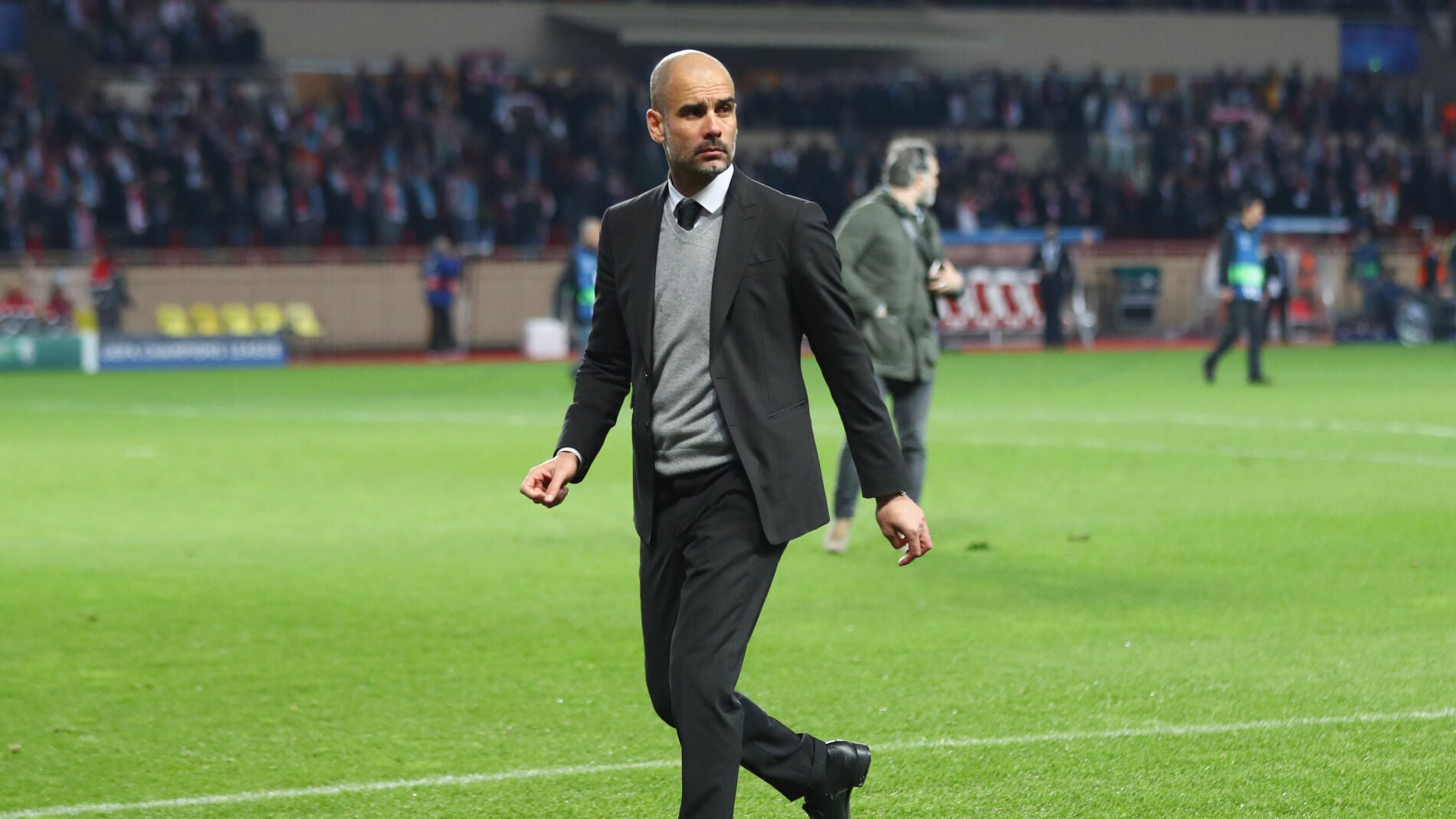 Pep Guardiola en un partido
