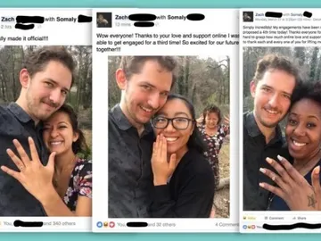 Zach anuncia su compromiso en Facebook tres veces con tres chicas diferentes Zach anuncia su compromiso en Facebook tres veces con tres chicas diferentes