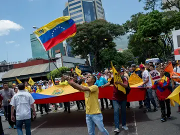 Marcha opositora en Venezuela Marcha opositora en Venezuela