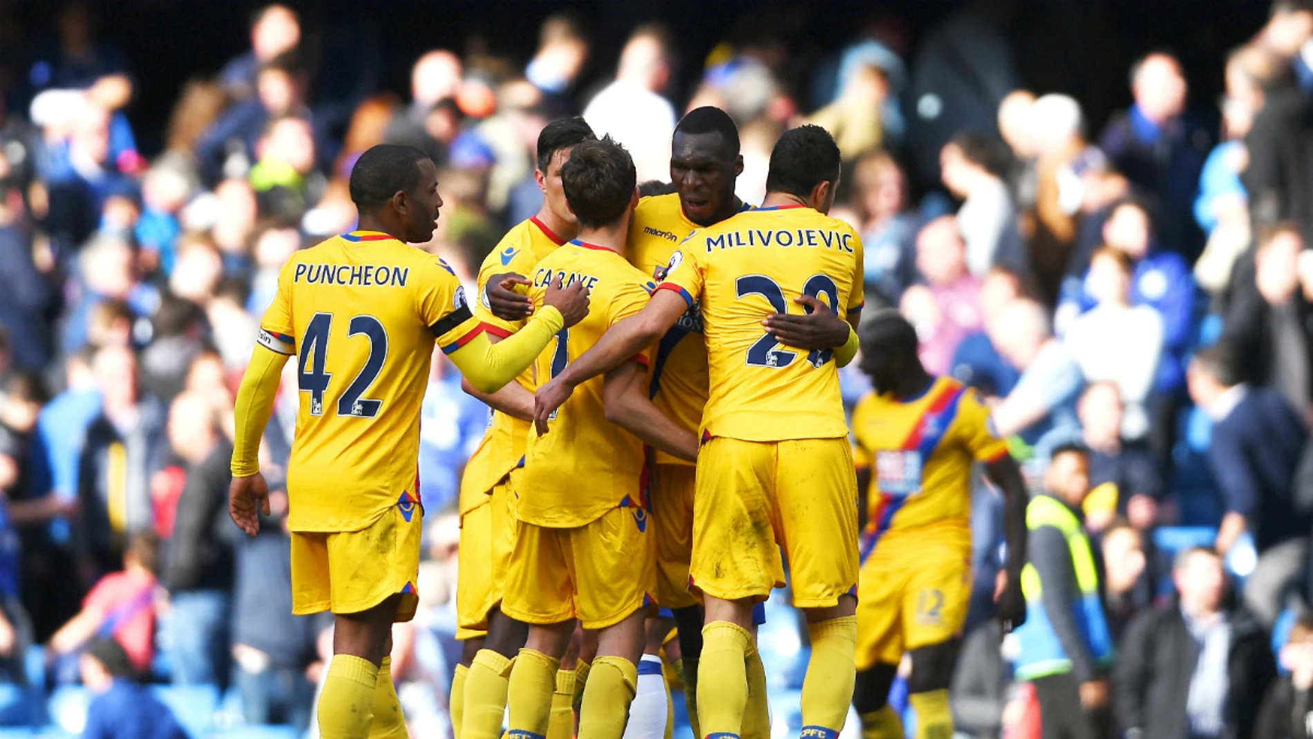 El Crystal Palace celebra un gol El Crystal Palace celebra un gol