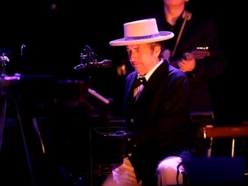 El músico Bob Dylan durante un concierto