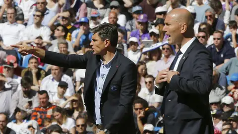 Zidane, junto a Pellegrino Zidane, junto a Pellegrino
