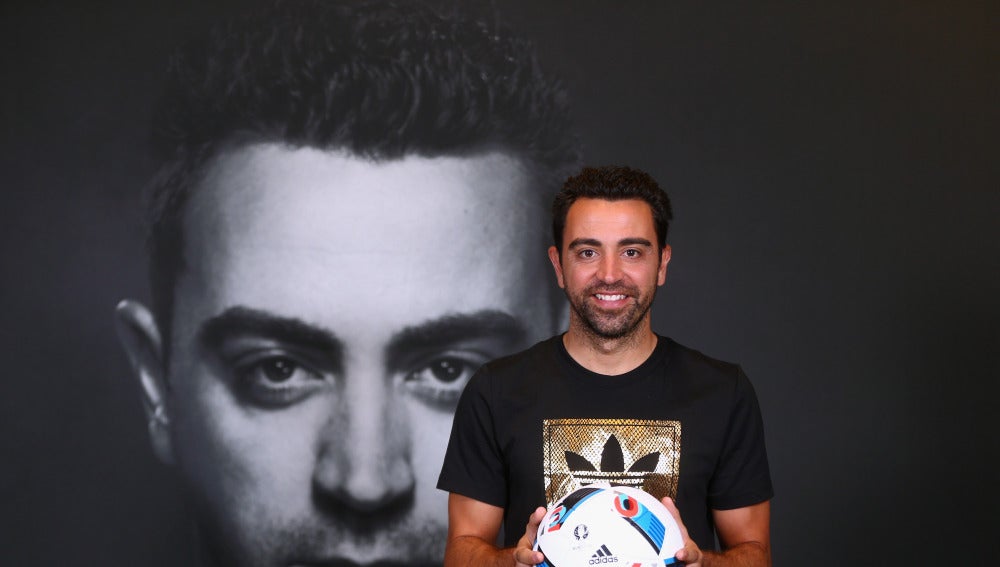 Xavi Hernández en un acto publicitario