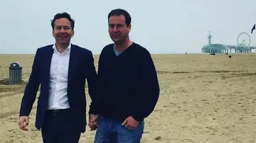 El presidente del Eurogrupo y el jefe del partido El presidente del Eurogrupo y el jefe del partido